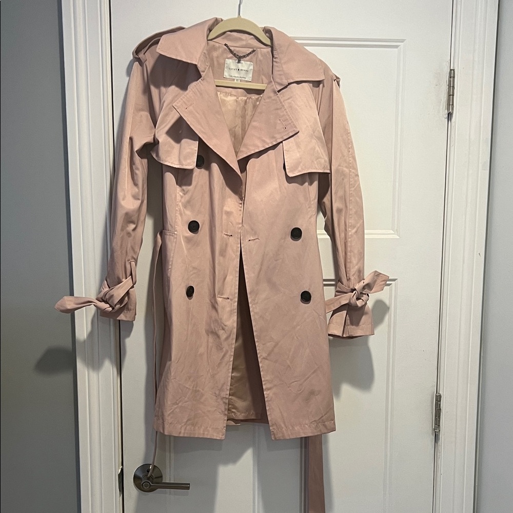 Lucky Brand Light Pink Trench Coat
